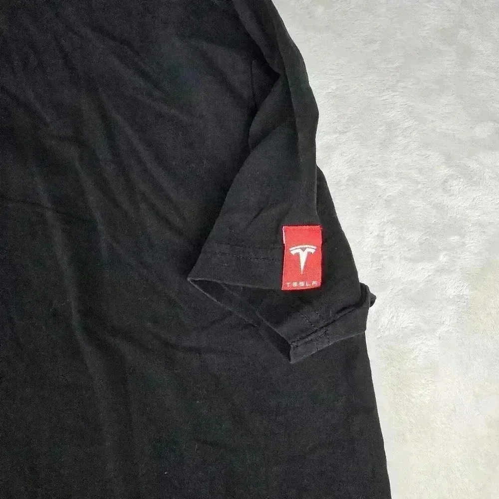 Tesla Men’s Black Polo Shirt Polyester Short Sleeve Sz 2XL - Picture 6 of 8